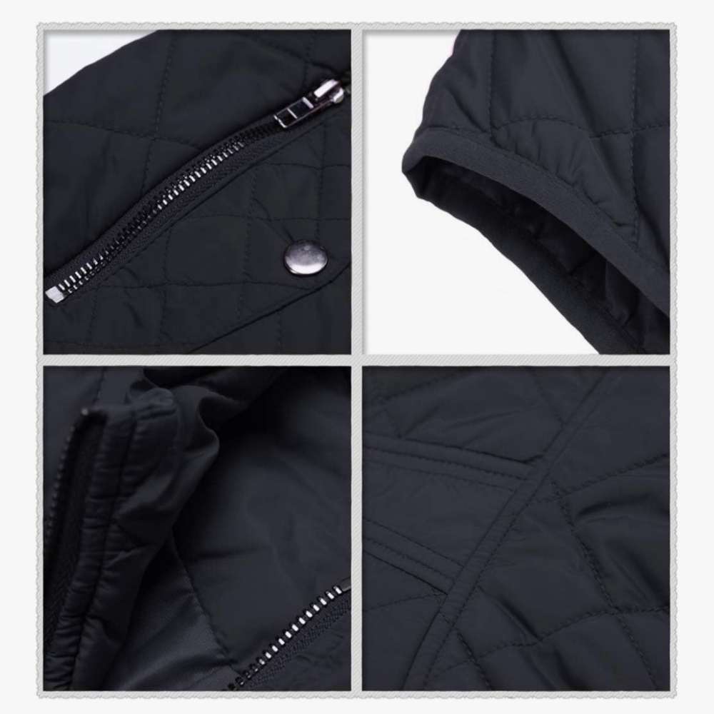 Women's Black Quilted Vest - Picture 4 of 4